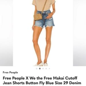 Free People Denim Distressed Cutoff Shorts Size 25
